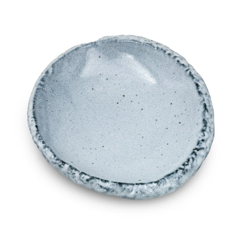 Rust Glazed Light Blue Plate 7.7
