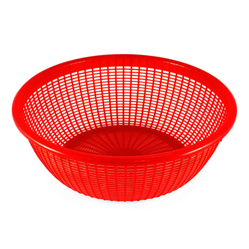 Plastic Colander  12.5" dia Red