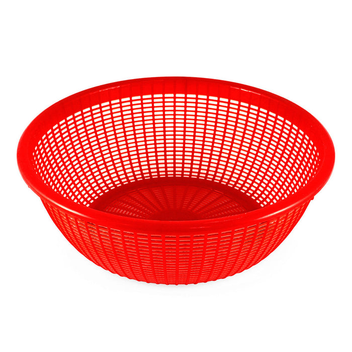 Plastic Colander  12.5" dia Red