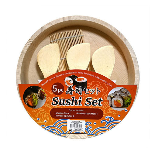 Mini Wooden Hangiri Sushi Party Set