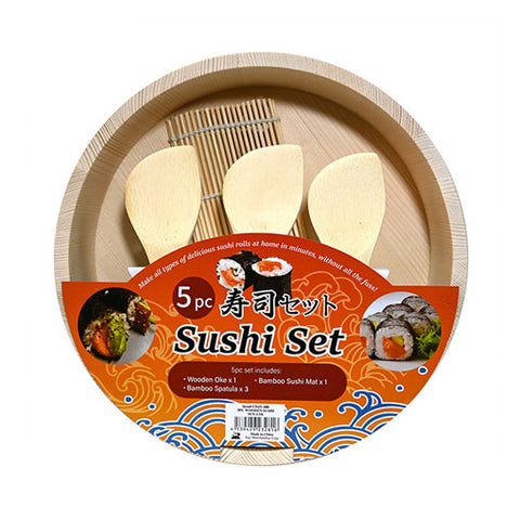 Mini Wooden Hangiri Sushi Party Set