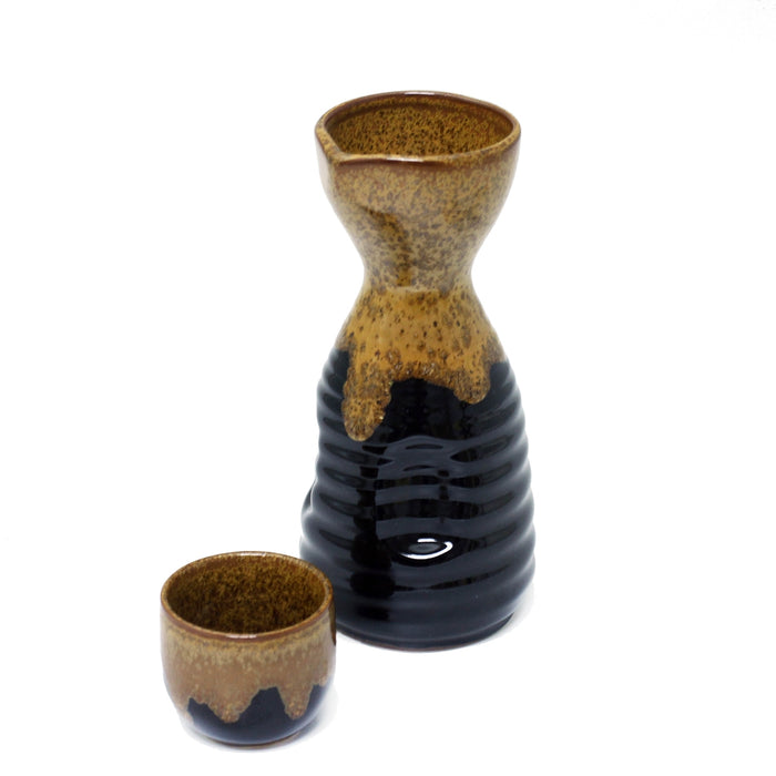 Brown & Black Ceramic Sake Server 7 fl oz