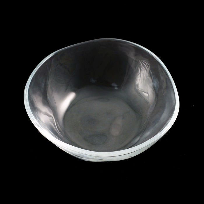 Organic Shaped Glass Appetizer Bowl 9 fl oz / 5" dia (Set of 3)