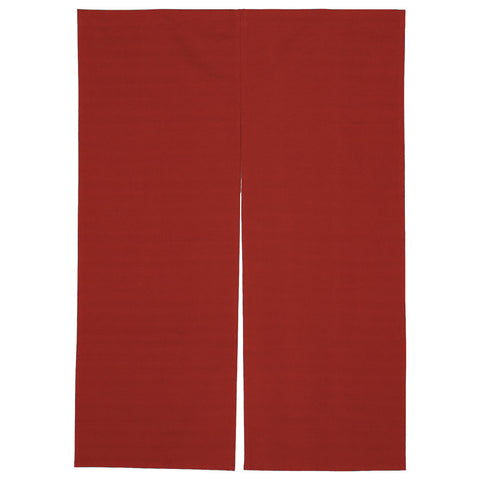 Noren Curtain Red Tsumugi Ori Woven