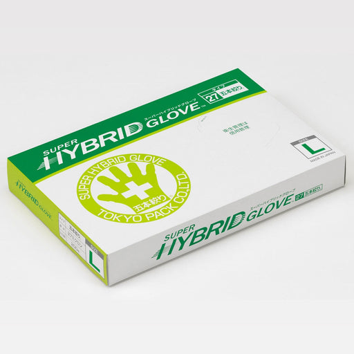 27 Micron Five-Finger-Squeeze Embossed Gloves Large