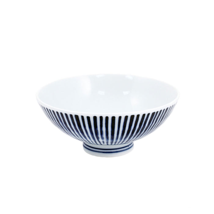 Vertical Striped Chawan Rice Bowl 8 fl oz / 4.72" dia