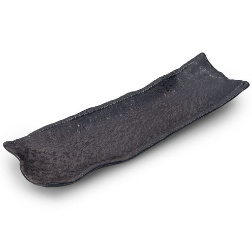 Yoganryu Charcoal Gray Rectangular Plate 13.19" x 4.13"