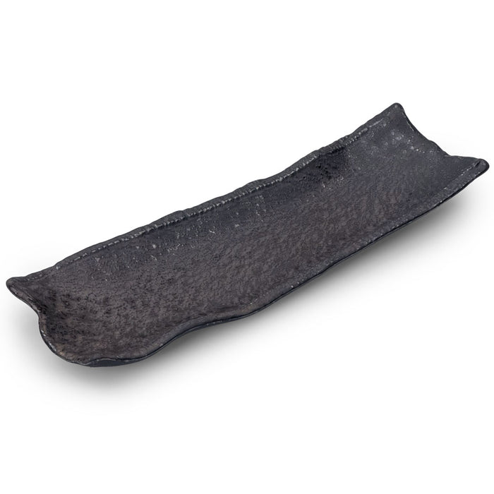 Yoganryu Charcoal Gray Rectangular Plate 13.19" x 4.13"