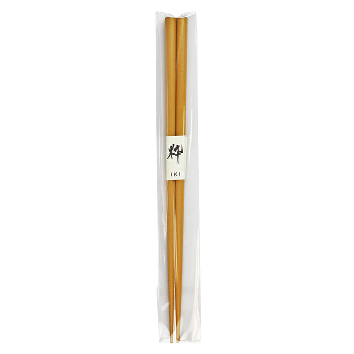 Yellow Lacquered Non-slip Chopsticks (Set of 10 Pairs)