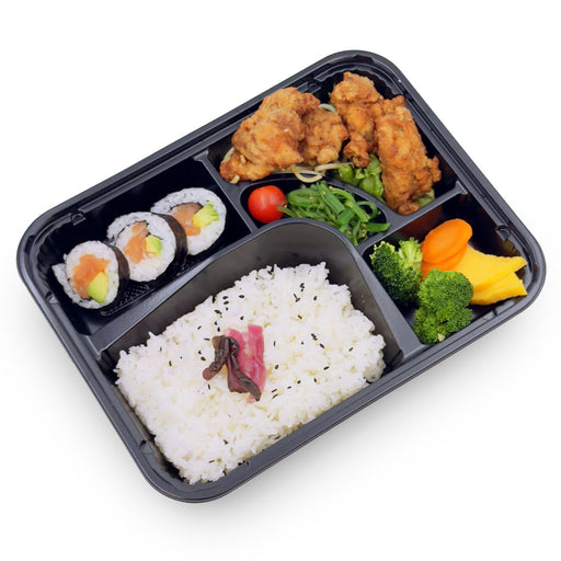 TZ-306 PP Black Take Out Bento Box 10.4" x 8.1" (200/case)
