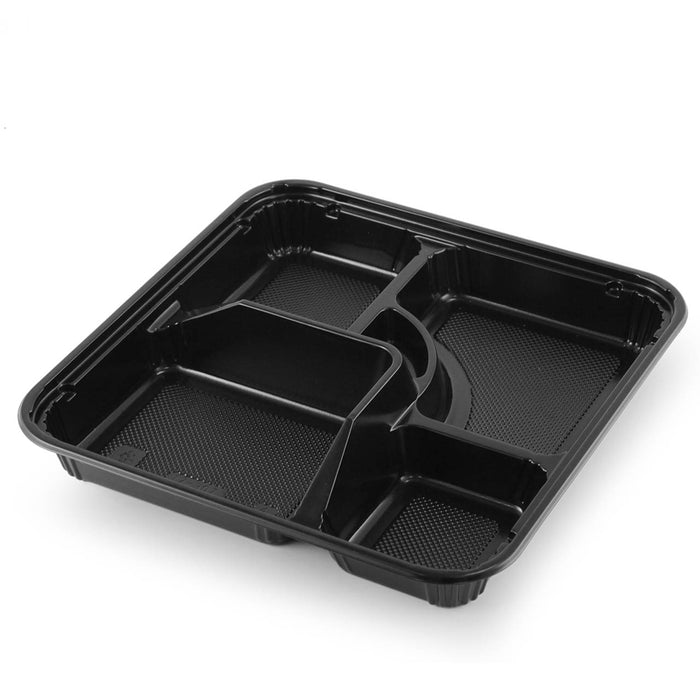 TZ-307 PP Black Take Out Bento Box 10.4" x 10.4" (100/case)