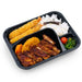 TZ-305-02K PS Black Take Out Bento Box 9.3" x 7.5" (252/case)