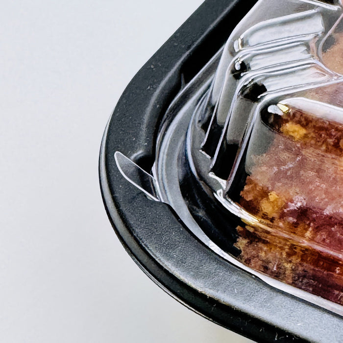 TZ-305-02K PS Black Takeout Bento Box 9.3" x 7.5" (252/case)