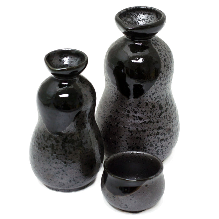 Grainy Black Ceramic Sake Server 6.5 fl oz