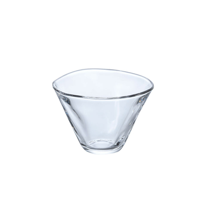 Organic Shaped Glass Dessert Bowl 6 fl oz / 3.9" dia (Set of 3)