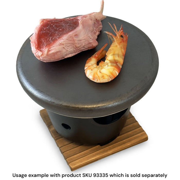 Ishiyaki Round Hot Stone Plate 7.08" dia with Konro Grill