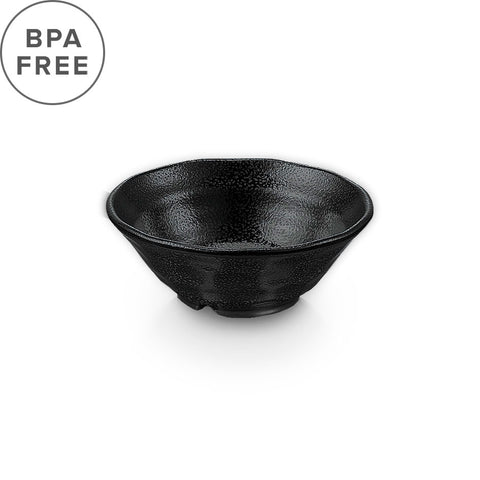 Melamine Black Grainy Kobachi Bowl 7.8 fl oz / 4.8