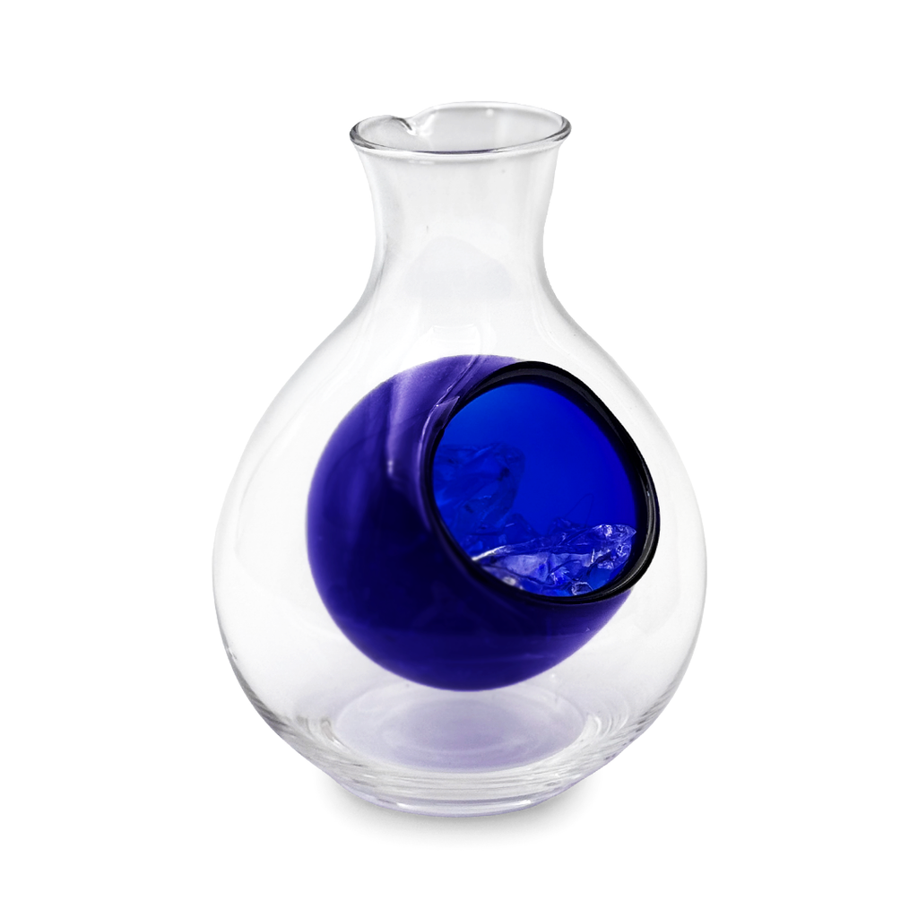 Otsuka Glass Sake Server with Blue Ice Pocket 9 fl oz — MTC Kitchen
