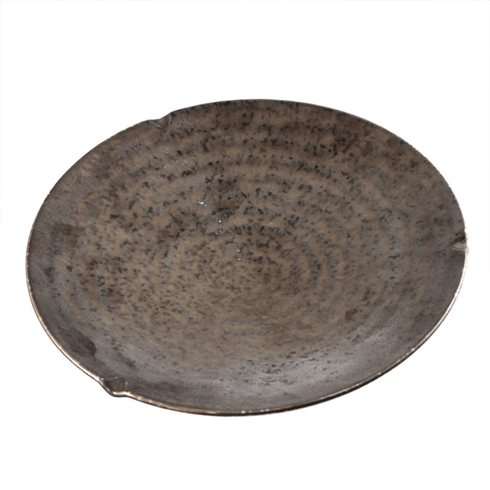 Charcoal Gray Round Plate 9.92" dia