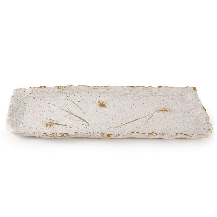 White Kessho Rectangular Plate 16.14" x 6.3"