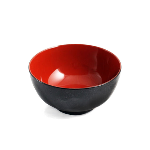 Black Soup Bowl with Red Interior 12 fl oz / 4.72