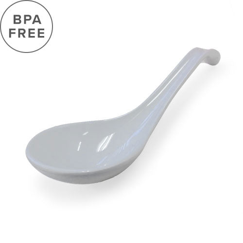 食器 Ren / Eng available Melamine Large White Renge Ramen Spoon 6.5