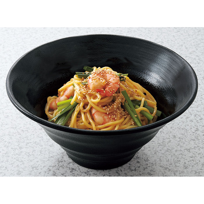 Melamine Black Grainy Noodle Bowl 40 fl oz