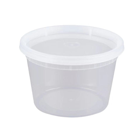 PP Plastic Takeout Deli Container with Lid 16 fl oz / 473ml (240/case)