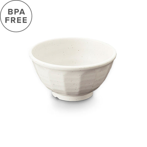 [Clearance] Melamine Kobiki White Grainy Rice Bowl 17 fl oz / 5.4