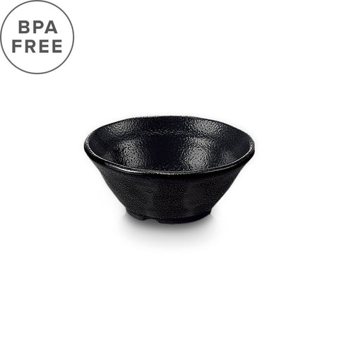 Melamine Black Grainy Kobachi Bowl 5.4 fl oz / 4.1