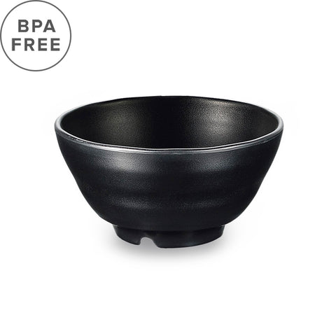 Melamine Black Grainy Donburi Bowl 33 fl oz / 6.6