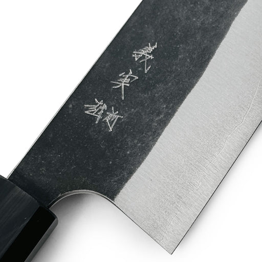 Yoshimi Kato Aogami Super Kurouchi Santoku 165mm (6.5")　‐Engraving