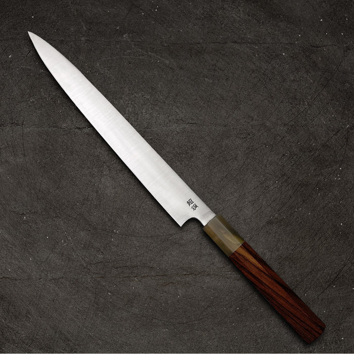 Sukenari ZDP-189 Sujihiki 270mm (10.6") Rosewood Handle - Backside