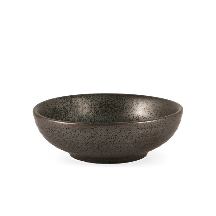 Metallic Grey Black Speckled Individual Salad Bowl 9 fl oz