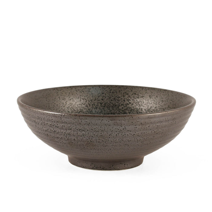 Metallic Grey Black Speckled Noodle Bowl 36 fl oz