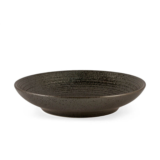 Metallic Grey Black Speckled Serving Plate 8" dia