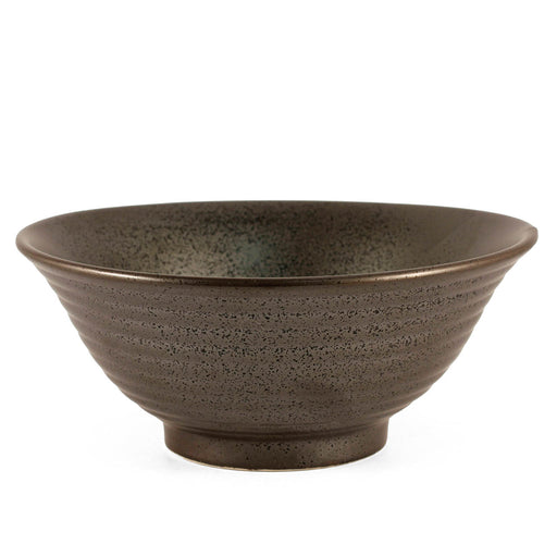 Metallic Grey Black Speckled Noodle Bowl 45 fl oz