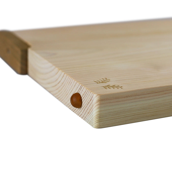 Hinoki (Japanese Cypress) Cutting Board w/Stand 17.7" x 9.4" x 1.2" ht