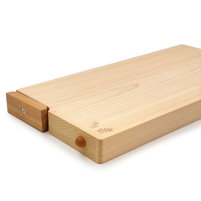 Hinoki (Japanese Cypress) Cutting Board w/Stand 14.2" x 7.1" x 1.2" H