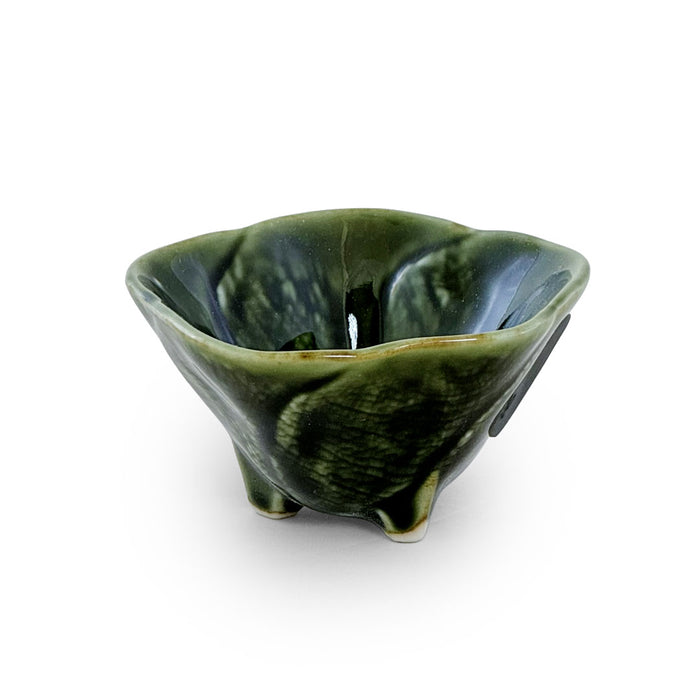 Oribe Green Hana Kobachi Bowl with 3 Legs 2.7 fl oz / 3.2" dia