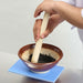 Mortar and pestle using Hasegawa Non Slip Mat Blue Waterproof