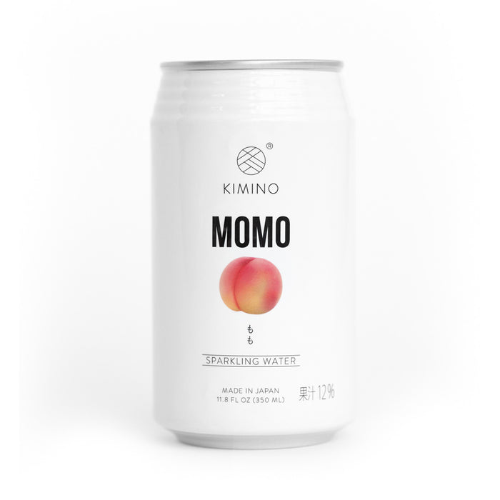 Kimino No Sugar Momo White Peach Sparkling Water 11.8 fl oz (350ml)