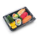 YB-01 PET Black Take Out Sushi Tray 6.7" x 4.75" (500/case)