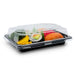 YB-01 PET Black Take Out Sushi Tray 6.7" x 4.75" (500/case)