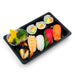 YB-03 PET Black Take Out Sushi Tray 8.5" x 5.3" (500/case)