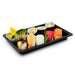 YB-03 PET Black Take Out Sushi Tray 8.5" x 5.3" (500/case)