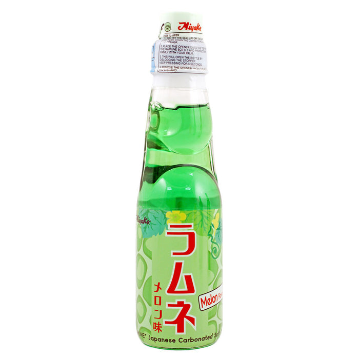 Miyako Ramune Melon Flavored Soda 6.76 fl oz (200ml) x 30 bottles