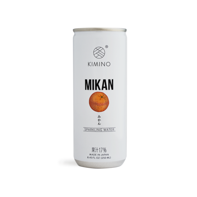 Kimino No Sugar Mikan Mandarin Orange Plum Sparkling Water 8.45 fl oz (250ml) x 30 cans