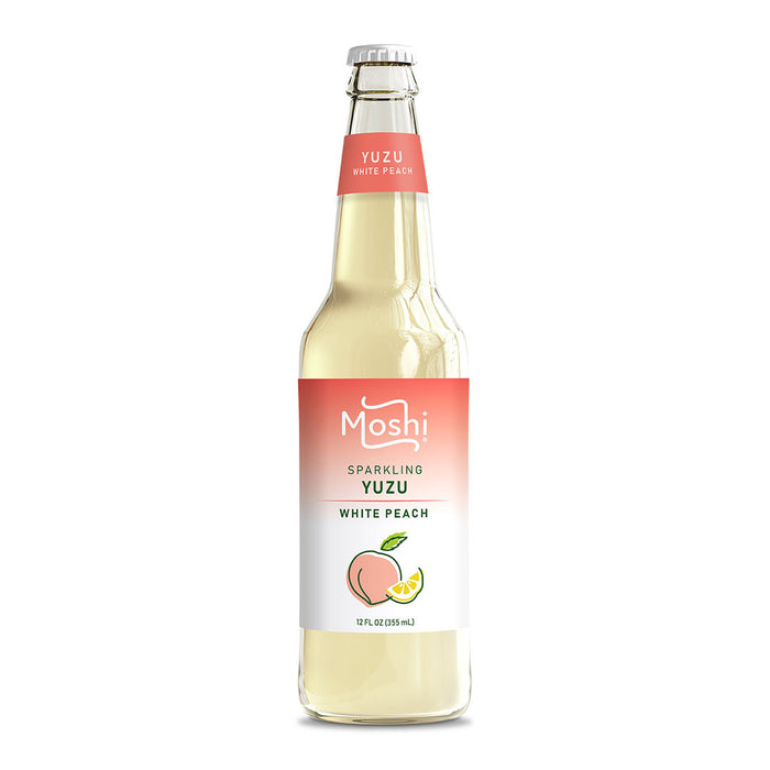 Moshi Sparkling Yuzu & White Peach Drink 12 fl oz (355ml) x 12 bottles