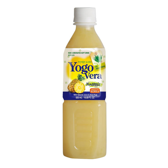 Wang Yogo Vera Pineapple Non-Carbonated Drink With Aloe Vera 16.9 fl oz (500ml) x 20 bottles